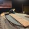 Strengthening the decks on either side of the cockpit