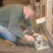 Lifting the cradle to accommodate the keel and deadwood